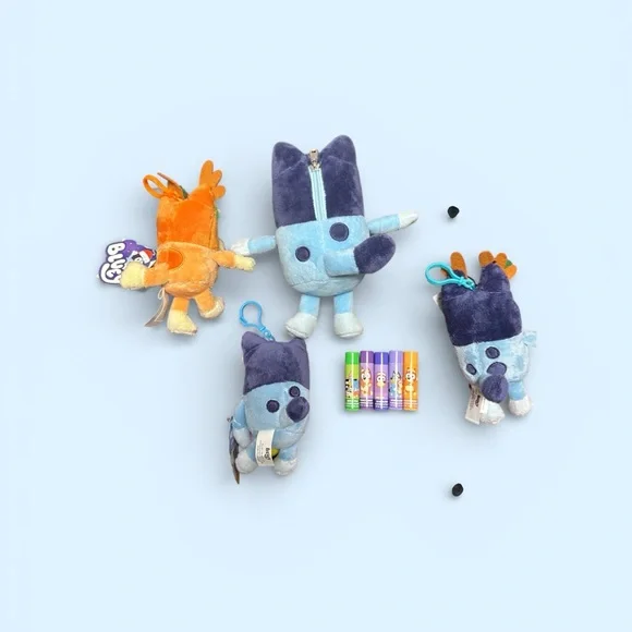 Bluey and Bingo Bundle- 4 Plush Keychains and 5 Chapstick - Picture 2 of 4